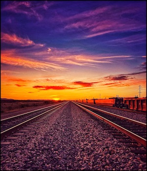 Train Track Sunset